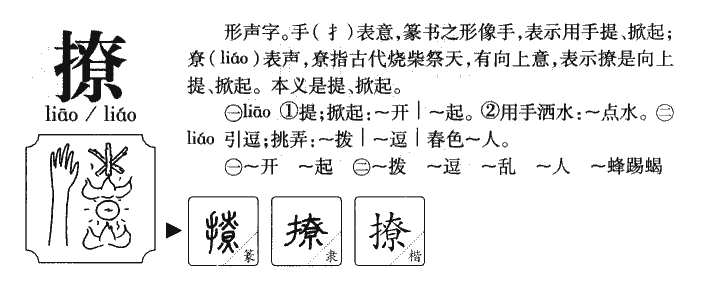 撩字五行属什么撩字取名有什么意义